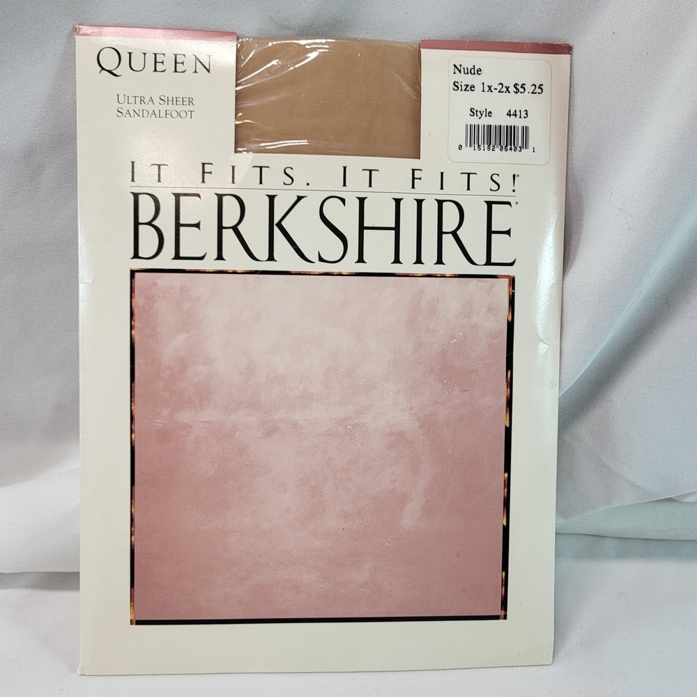 Berkshire Queen Ultra Sheer Sandalfoot Nude Pantyhose 1X-2X -‎ READ